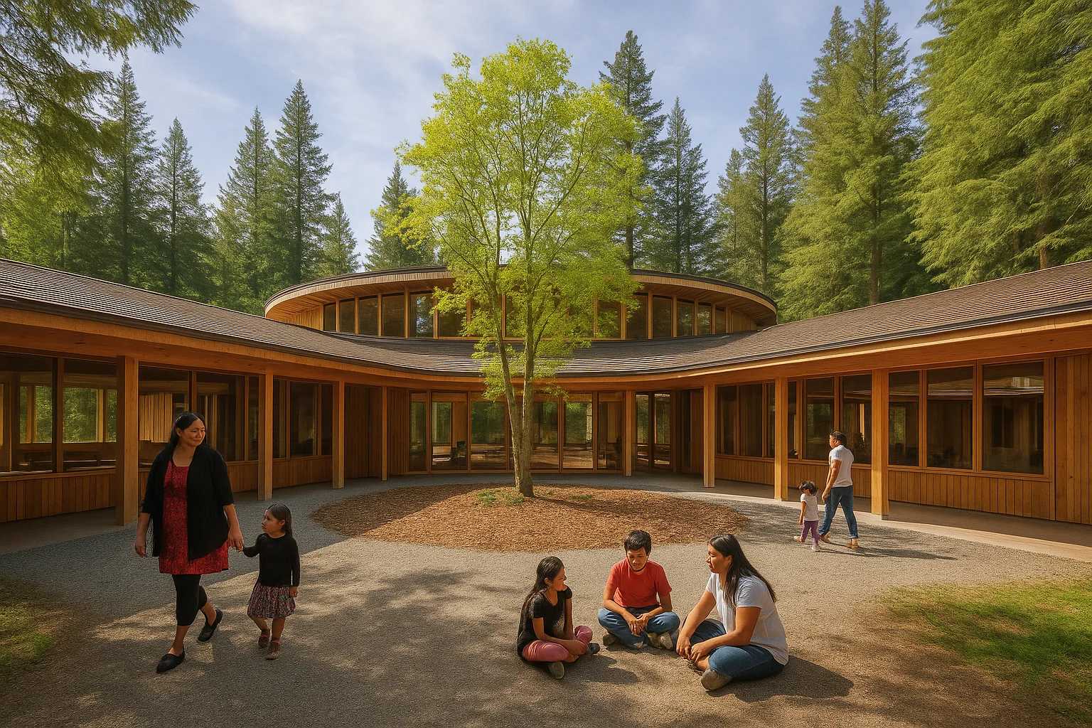 Outdoor School render view 3